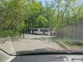 В районе улицы Карьерной столкнулись пассажирский автобус и пожарная машина