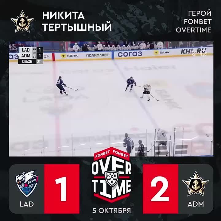 Победный = Тертышный: «Адмирал» победил на выезде «Ладу», а Никита вновь принёс приморцам два очка