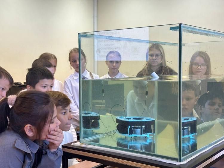 В кабинете технологии школы №14 всё внимание пятиклассников было сосредоточено к большому аквариуму посреди класса