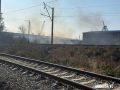 Наш корреспондент выяснил, что возле железнодорожных путей по косогору пошёл небольшой пал
