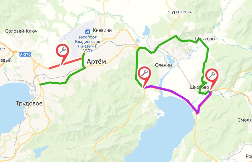 С понедельника по пути в Находку частично перекроют аэропортовскую трассу и полностью – объездную Шкотово