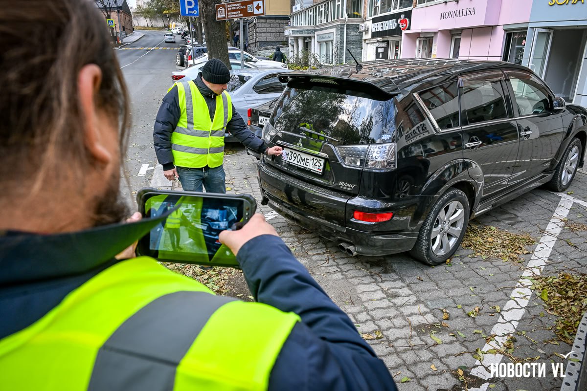 «Упавшие с дерева листики тоже уберите»: во Владивостоке прошёл рейд по скрытым автомобильным номерам на платных парковках «Упавшие с дерева листики тоже уберите»: во Владивостоке прошёл рейд по скрытым автомобильным номерам на платных парковках