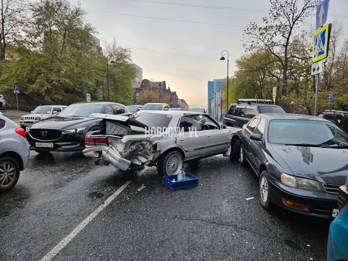 Женщина-водитель с заклинившей педалью газа устроила массовое ДТП на Океанском проспекте Женщина-водитель с заклинившей педалью газа устроила массовое ДТП на Океанском проспекте
