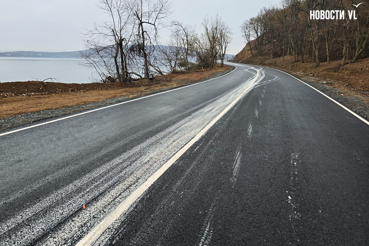 Водители показали, как сегодня выглядит асфальт с размазанной разметкой на Русском острове Водители показали, как сегодня выглядит асфальт с размазанной разметкой на Русском острове