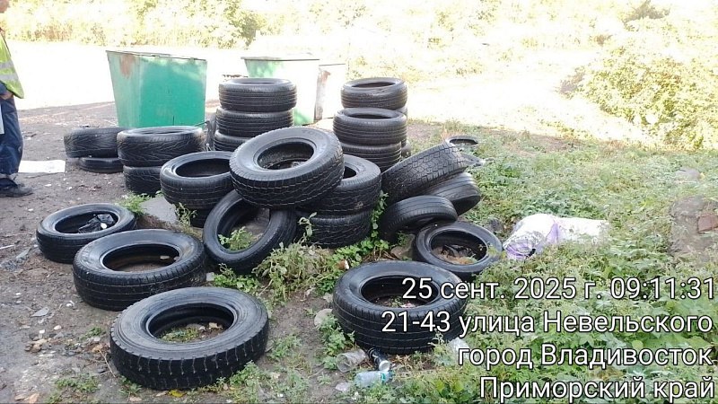 Владивосток продолжает системную работу по ликвидации несанкционированных свалок изношенных автомобильных шин Владивосток продолжает системную работу по ликвидации несанкционированных свалок изношенных автомобильных шин