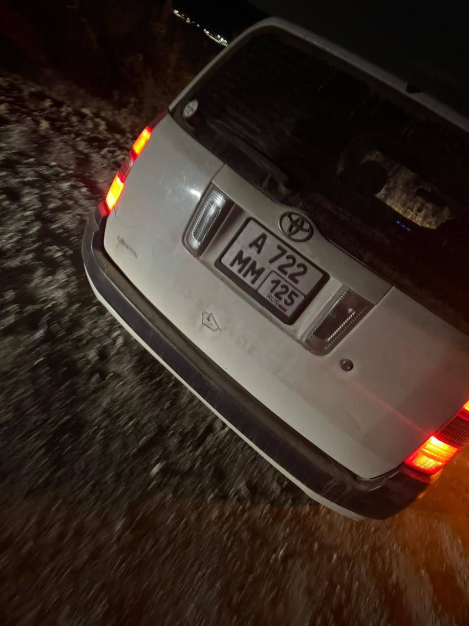 Новую разметку, нанесенную на острове Русском, испортил вандал за рулем сегодня ночью