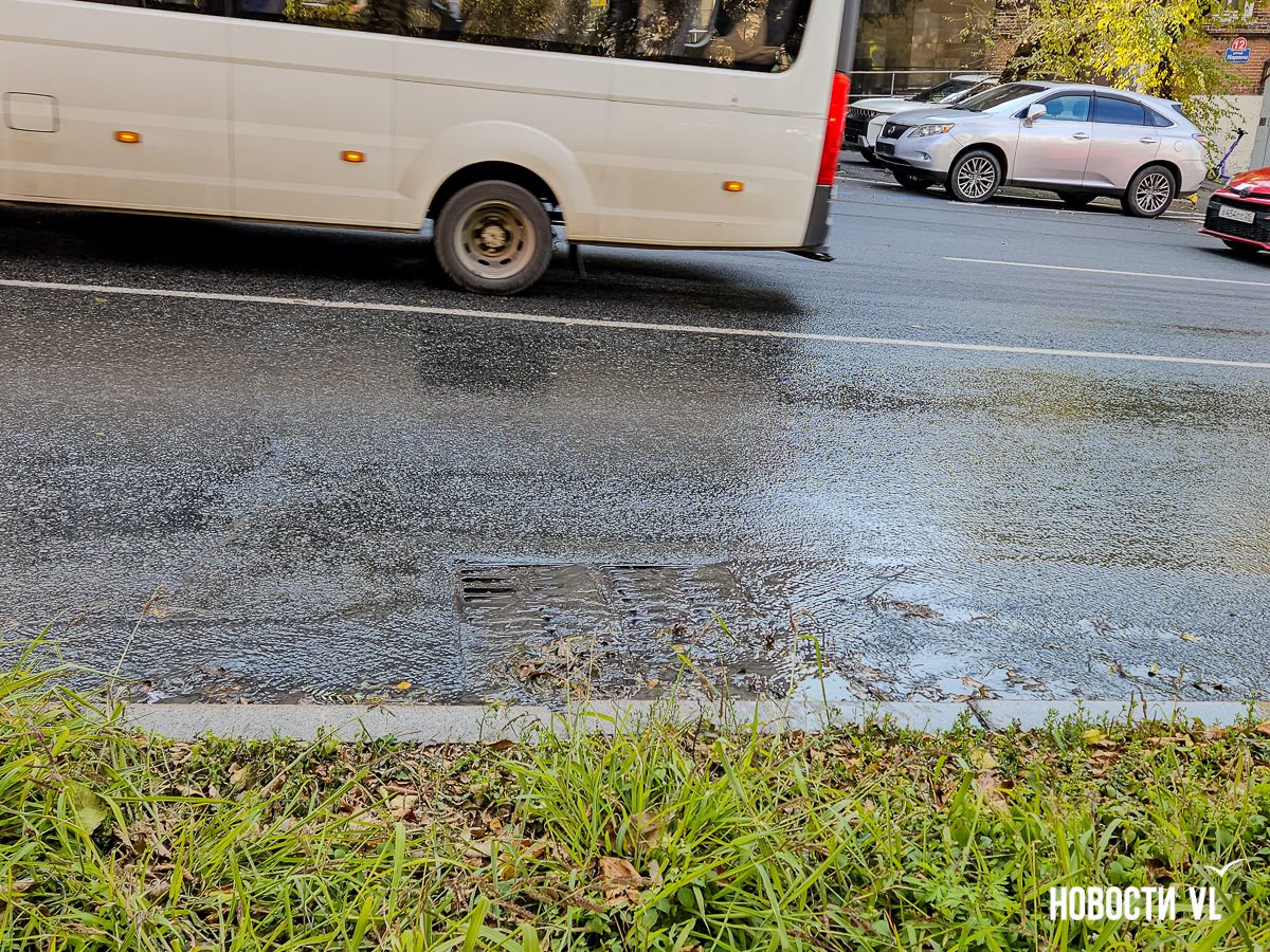 В центре Владивостока засорилась линия канализации, принадлежащая салону красоты, – грязная вода льётся по Океанскому проспекту В центре Владивостока засорилась линия канализации, принадлежащая салону красоты, – грязная вода льётся по Океанскому проспекту