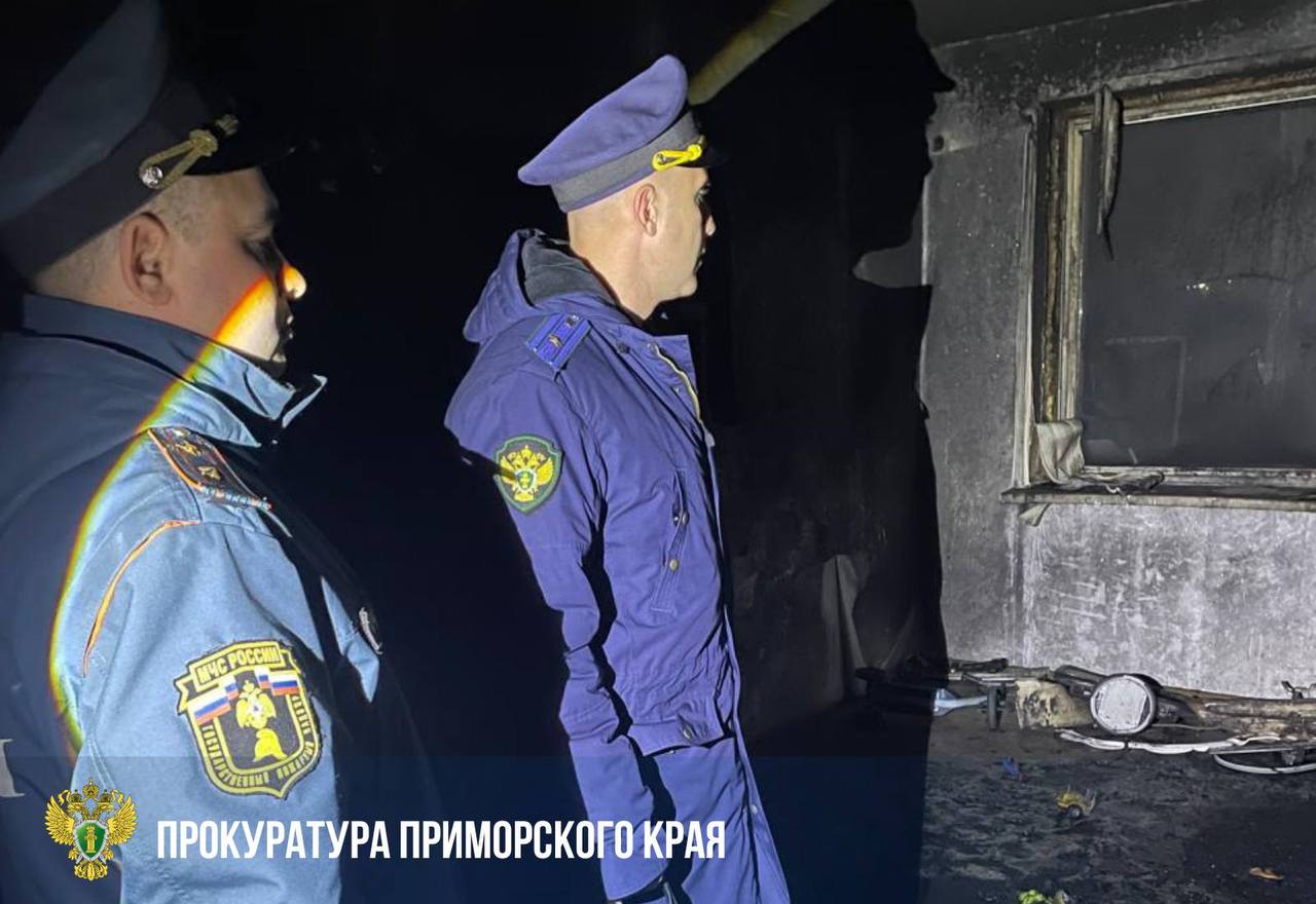 Двое детей погибли во время пожара в Уссурийске