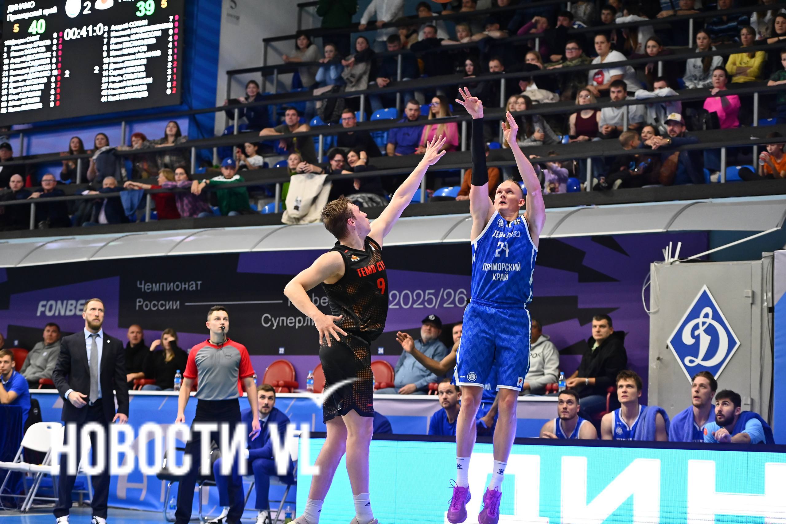 Баскетболисты приморского «Динамо» прервали четырехматчевую серию поражений, обыграв в сумасшедшей концовке домашнего поединка действующего чемпиона Суперлиги, уральский «Темп-СУМЗ», со счетом 76:75! Баскетболисты приморского «Динамо» прервали четырехматчевую серию поражений, обыграв в сумасшедшей концовке домашнего поединка действующего чемпиона Суперлиги, уральский «Темп-СУМЗ», со счетом 76:75!