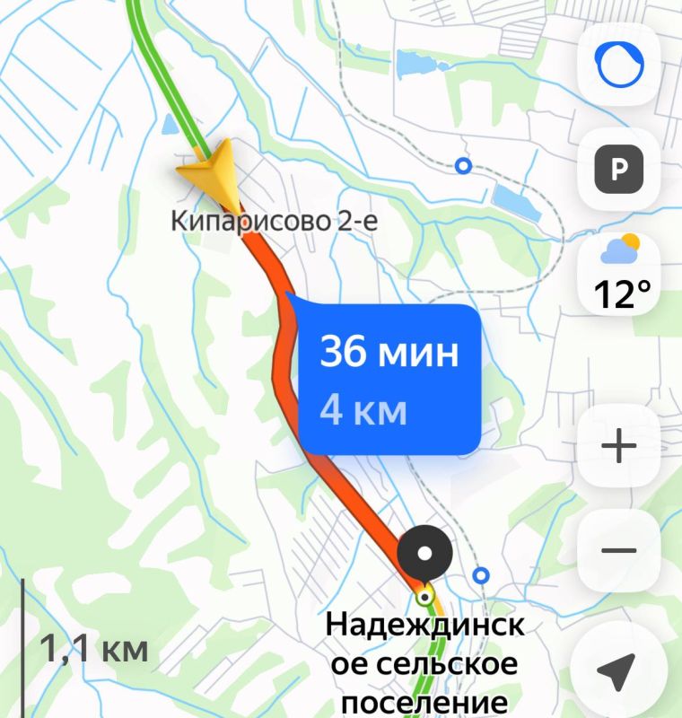 Мощная пробка на 4 км и 36 минут терпения из-за аварии в районе Сиреневки на трассе Уссурийск-Владивосток