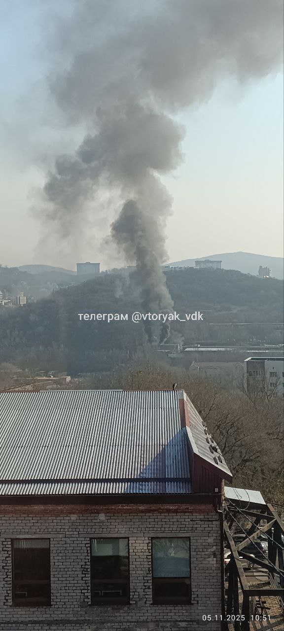 В районе Давыдова заметили столб дыма В районе Давыдова заметили столб дыма