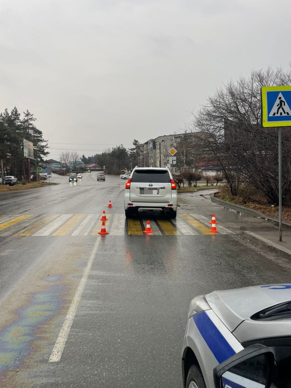 Госавтоинспекция Лесозаводска устанавливает обстоятельства ДТП с участием несовершеннолетней