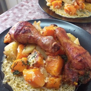 Куриные голени с тыквой и картофелем в сливочном соусе: как приготовить блюдо, которое согреет душу