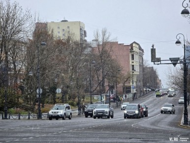 Во Владивостоке начался снег