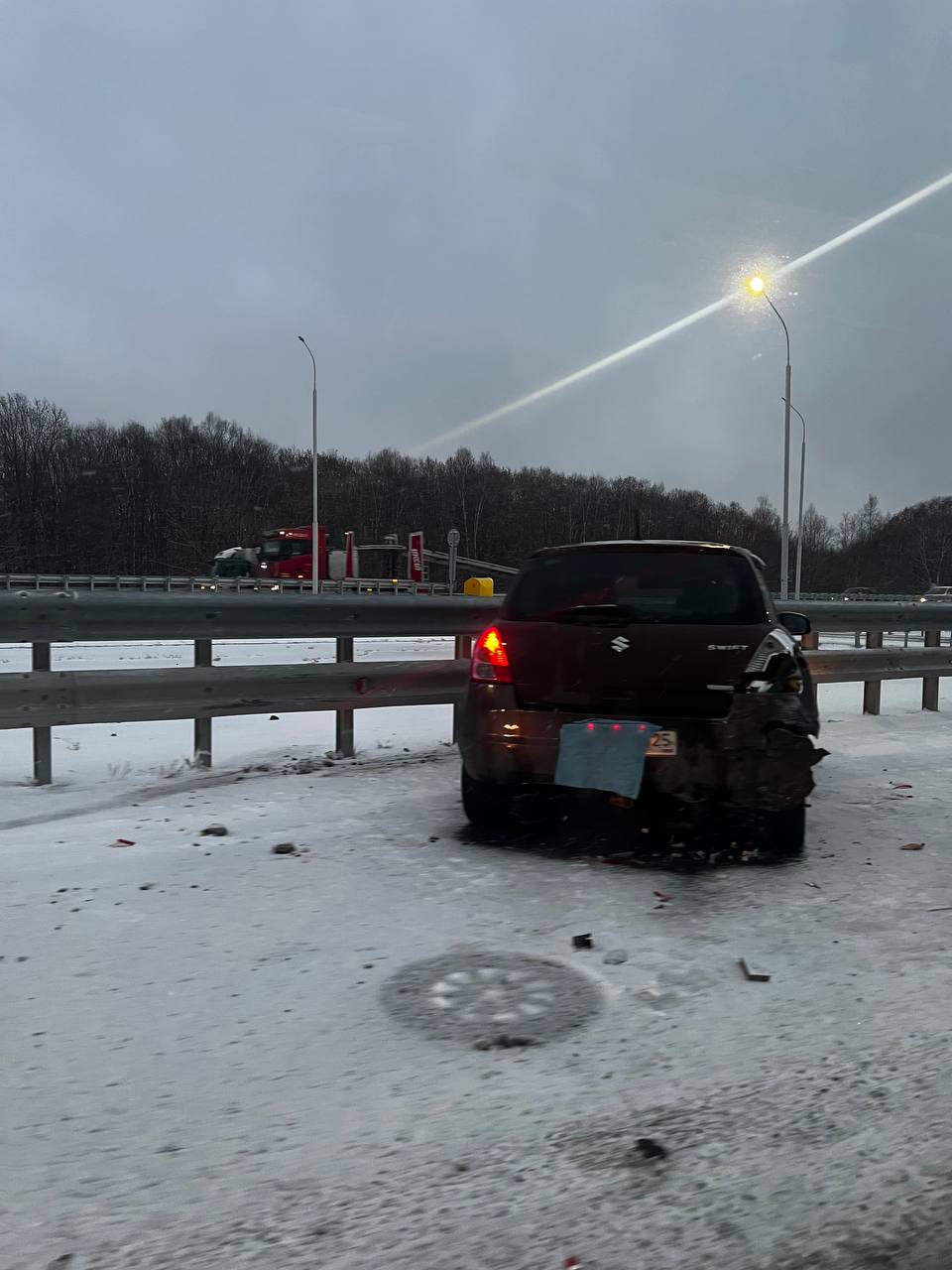 Сложная дорожная обстановка наблюдается на трассе Уссурийск - Владивосток