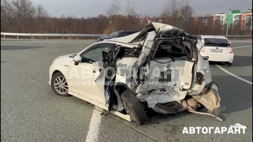 Жесткое массовое ДТП произошло в районе ул. Острякова, 39а в Артеме