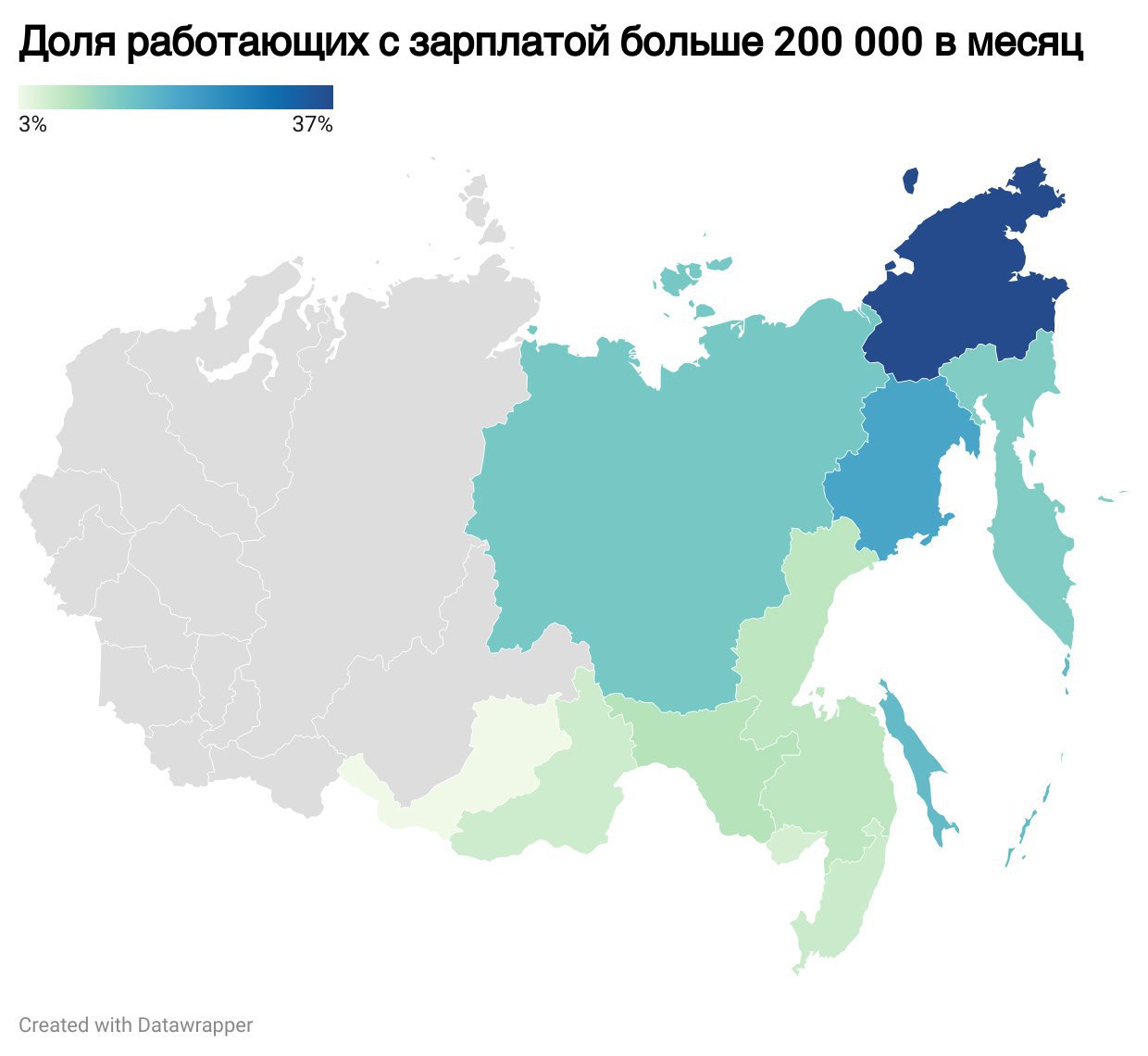 Больше 17% работающих приморцев получают меньше 45 000 рублей, почти 7% — больше 200 000