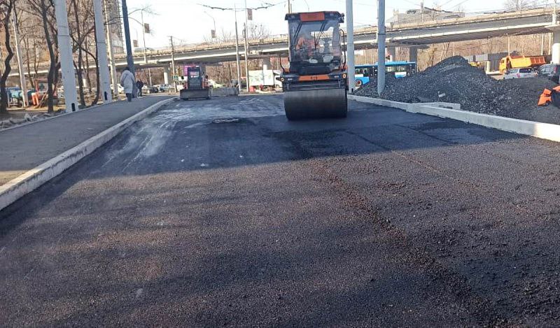 Реконструкция перекрёстка Русская – проспект 100-летия Владивостока продолжается в эти дни