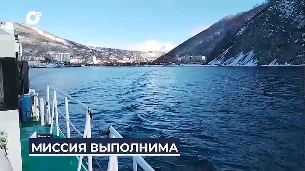 Захватывающие кадры спасения человека в море удалось снять на Камчатке