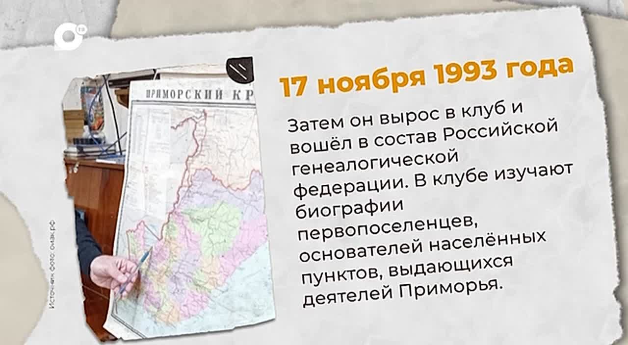 17 ноября 1993 года в Музее имени Арсеньева заработал клуб «Родовед»