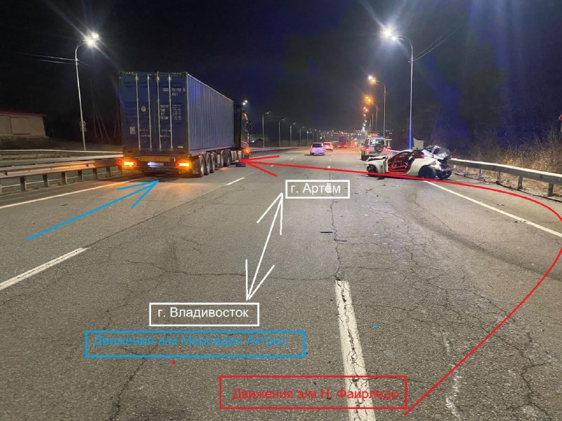 Сегодня ночью, 21 ноября, в Советском районе Владивостока произошло дорожно-транспортное происшествие, в результате которого пострадали два человека