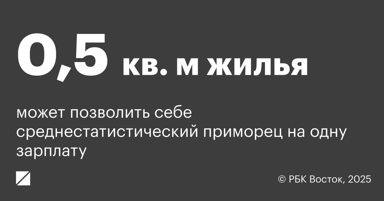 Жители Приморья могут позволить себе в новостройке всего 0,5 кв. м на одну среднемесячную зарплату