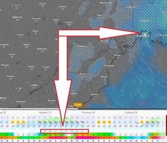 Синоптики уточнили время снегопада во Владивостоке Уточненный онлайн-прогноз на сайте "Вести:Приморье"