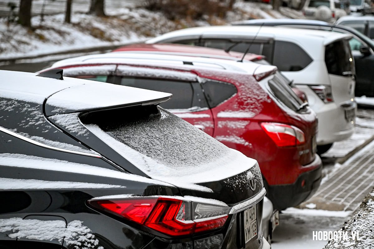 Владивосток встретил утро в белом Владивосток встретил утро в белом