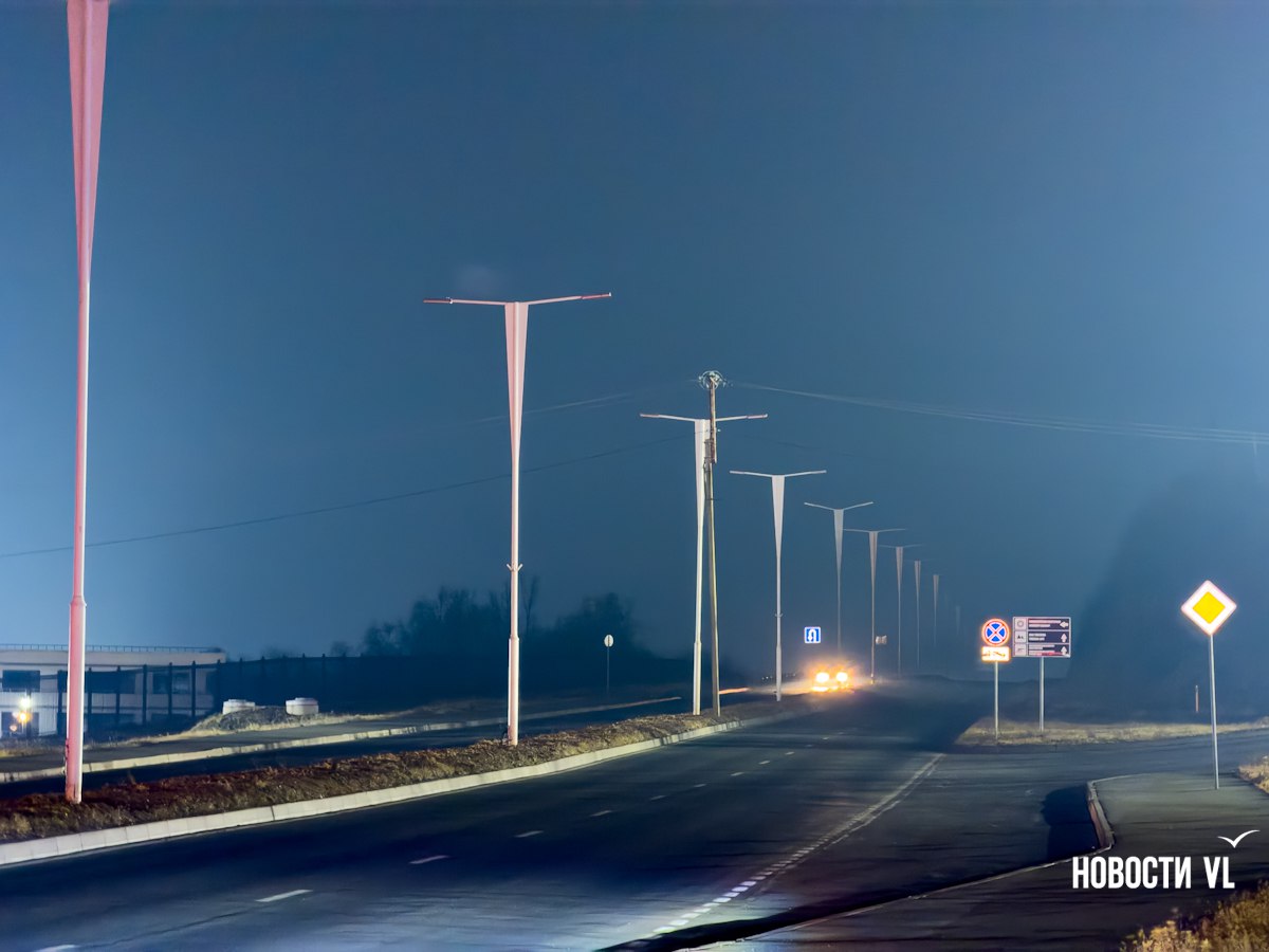 Уже месяц дорога вдоль ДВФУ по ночам погружается во тьму из-за замены кабеля Уже месяц дорога вдоль ДВФУ по ночам погружается во тьму из-за замены кабеля