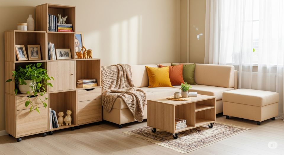 Мобильная мебель: как легко и стильно адаптировать пространство под любые нужды