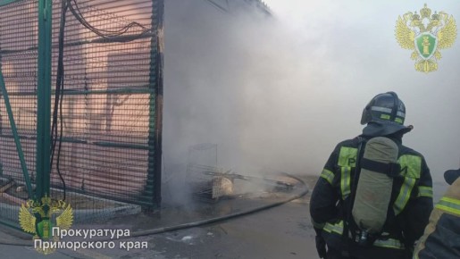 В Приморье вспыхнул крупный пожар на складе "Леруа Мерлен" — всё из-за неосторожно брошенной сигареты