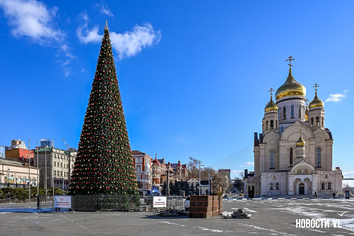 На центральной площади уже собрали новогоднюю ёлку На центральной площади уже собрали новогоднюю ёлку