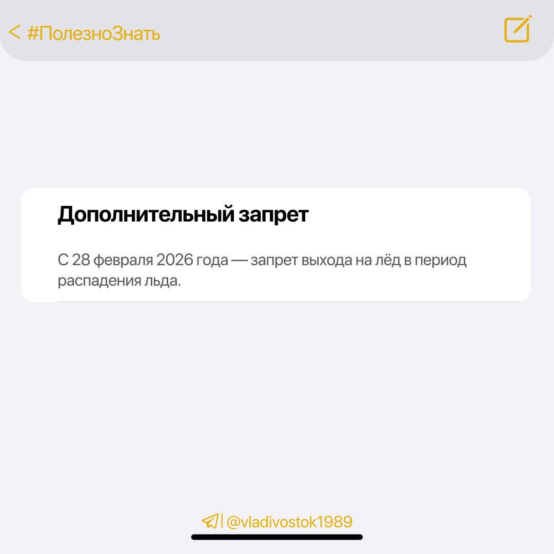 Во Владивостоке введён запрет выхода на лёд — важно помнить о безопасности! Во Владивостоке введён запрет выхода на лёд — важно помнить о безопасности!