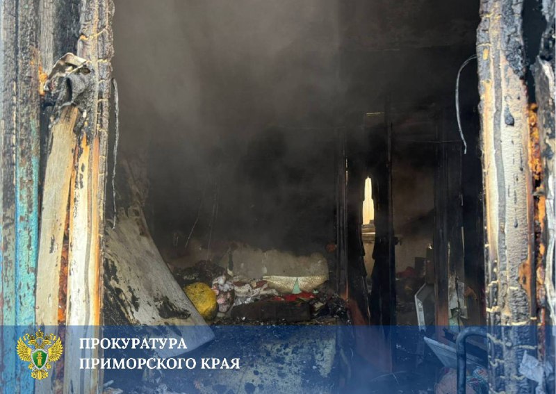 Трое детей пострадали на пожаре в Уссурийске