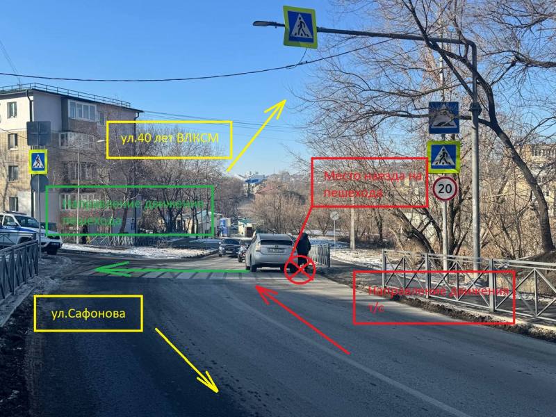 Одиннадцатилетнюю девочку сбили на зебре на Героев Хасана, она попала в больницу
