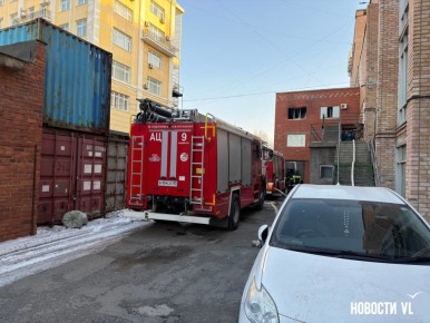 Пожар в студии звукозаписи в пристройке к «Концерт Холлу» произошёл сегодня во Владивостоке