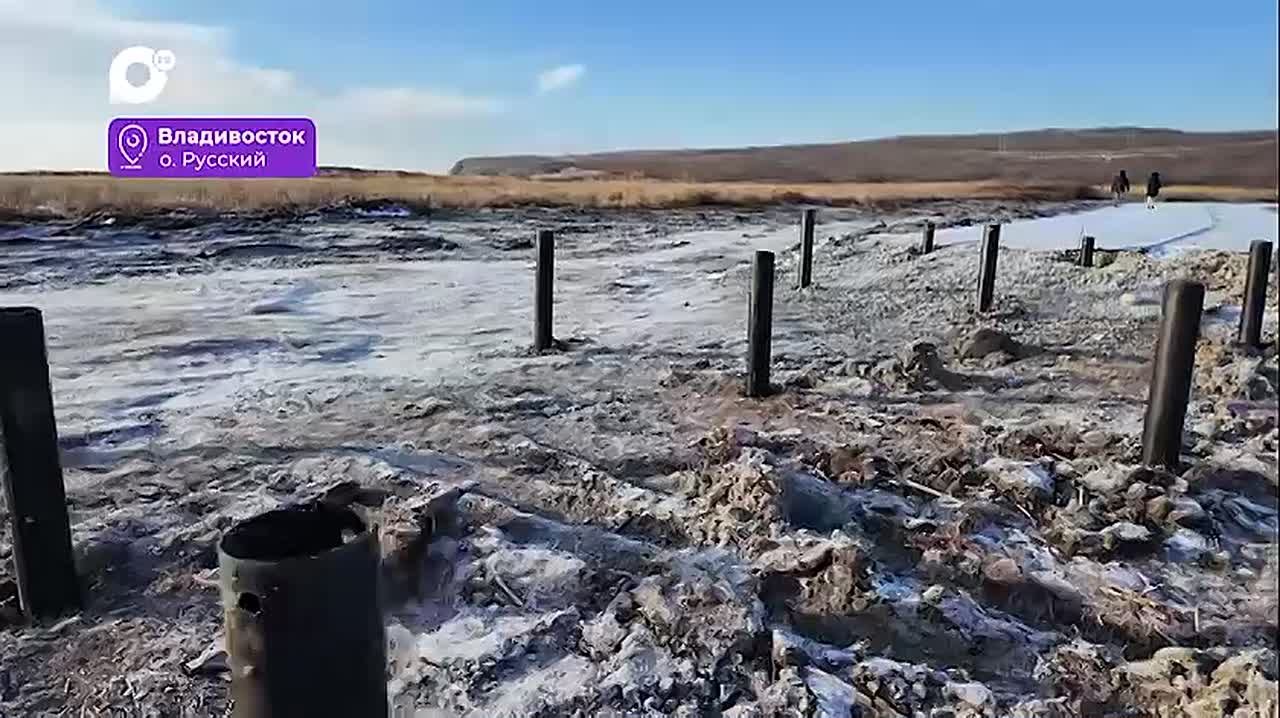 На Русском острове завершился первый этап строительства велодорожки