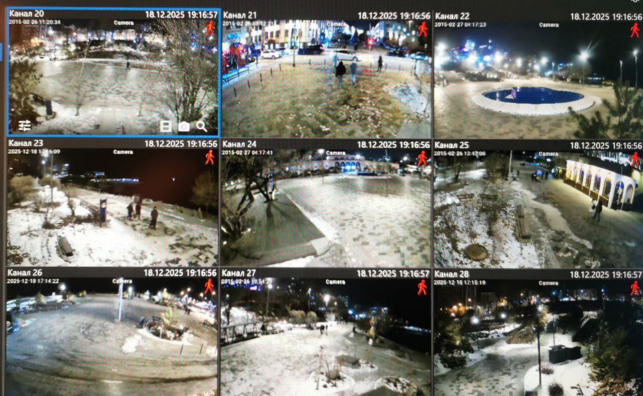 На набережной Спортивной гавани установили и подключили 30 камер видеонаблюдения