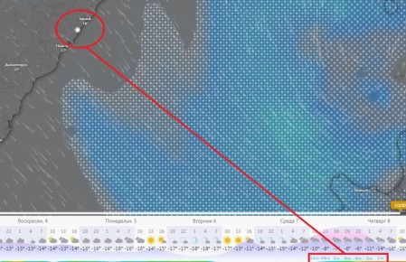 В середине следующей недели часть территории Приморского края накроют серьезные снегопады