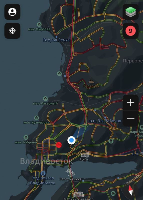 Владивосток второй день в плену пробок