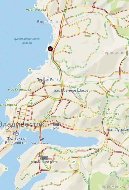 А тем временем на дорогах Владивостока уже 9-балльные пробки