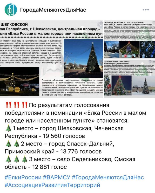 Добрый вечер, Друзья!. В очередной раз Мы доказали, Наша ёлка самая лучшая и заняли 2 место в конкурсе «Ёлка России» Спасибо всем кто принимал участие, гордость берет за Нашу малую родину!