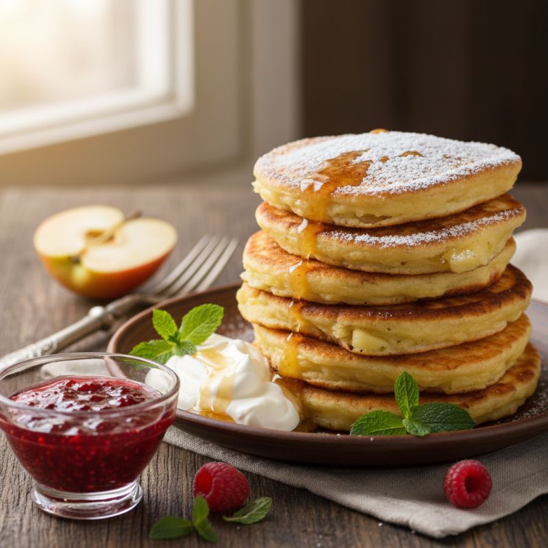 Нежные яблочные оладьи на кефире: идеальный осенний десерт