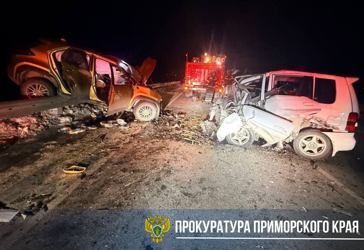 Прокуратура поставила на контроль дорожно-транспортное происшествие в Шкотовском муниципальном округе, в результате которого погибли три человека и пострадали два, включая несовершеннолетнего