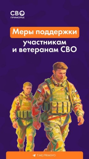 В Приморском крае действуют комплексные программы поддержки для участников СВО, и членов их семей