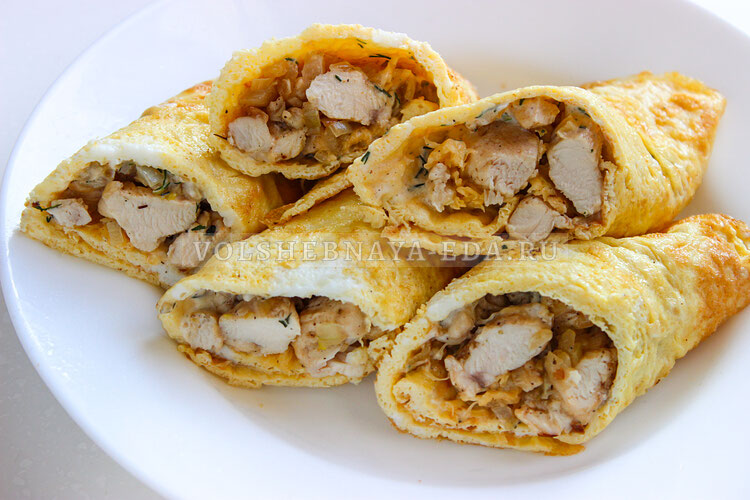 Легкий бризоль с курицей и сыром для быстрых завтраков