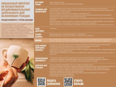 Социальный контракт – помощь людям в сложной ситуации