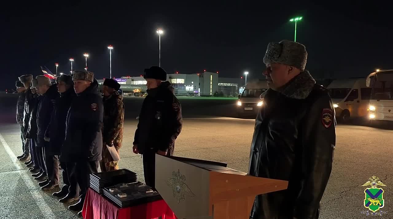 В Приморье встретили сводный отряд полиции, вернувшийся с Северного Кавказа