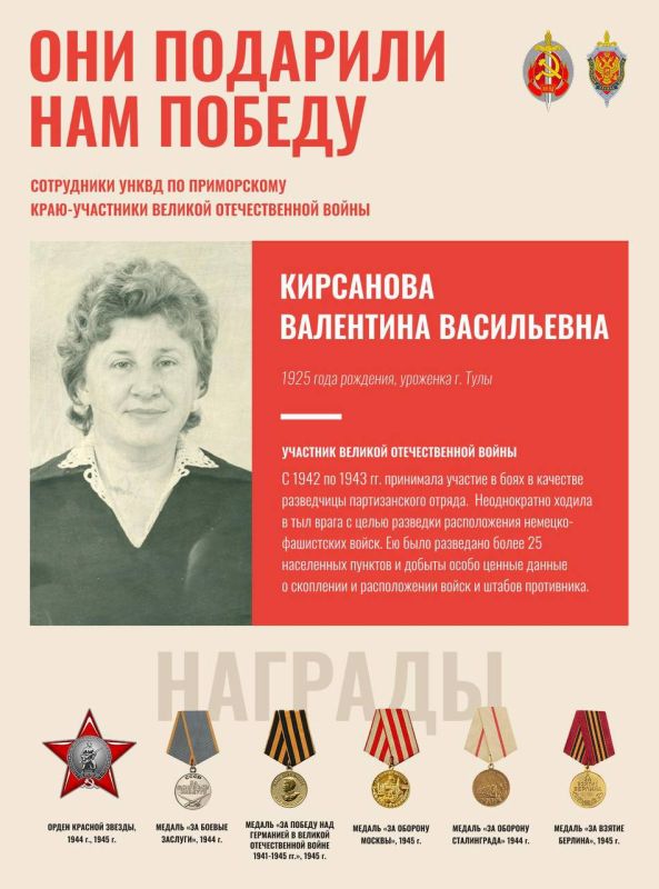 Женские лица Победы: подвиги прекрасной половины УНКВД России по Приморскому краю в годы Великой Отечественной войны