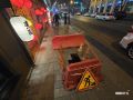 На улице Пограничной во Владивостоке провалилась часть тротуара – рядом с тем местом, где ещё недавно была пристройка ресторана Umami